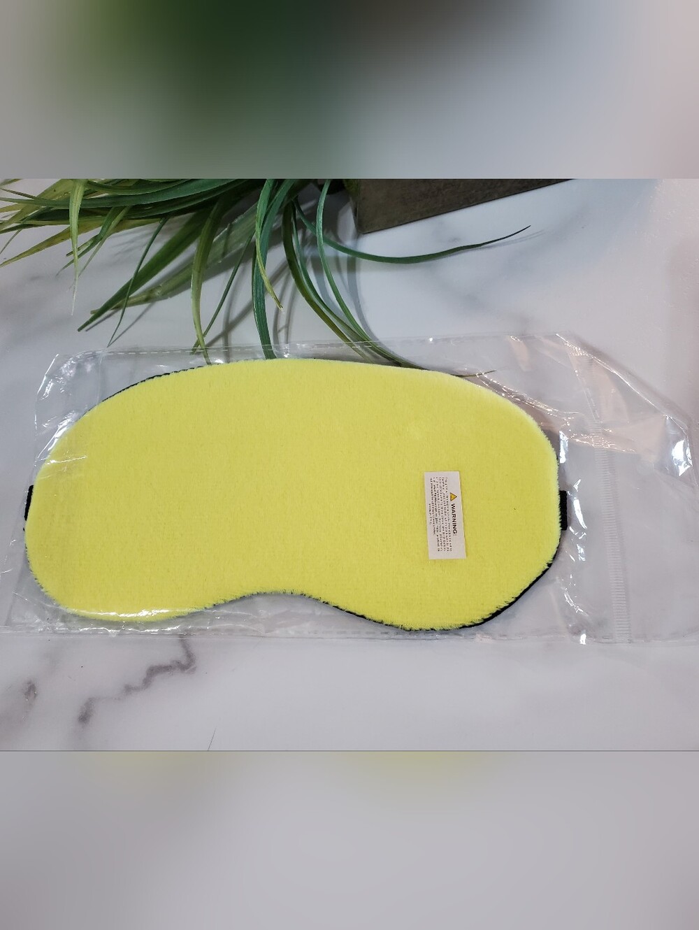 Plush Sleep Mask in Bright Yellow NEW